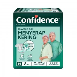 Confidence Classic Day Popok Dewasa Perekat Size M Isi 8