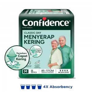 Confidence Classic Day Popok Dewasa Perekat Size M Isi 8
