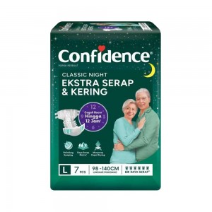 Confidence Classic Night Popok Dewasa Perekat Size L Isi 7 Pcs