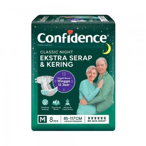 Confidence Classic Night Popok Dewasa Perekat Size M Isi 8 Pcs