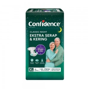 Confidence Classic Night Popok Dewasa Perekat Size XL Isi 6 Pcs