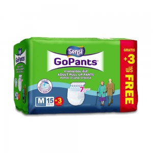 Sensi GoPants Popok Dewasa Celana Size M Isi 15 Ekstra 3